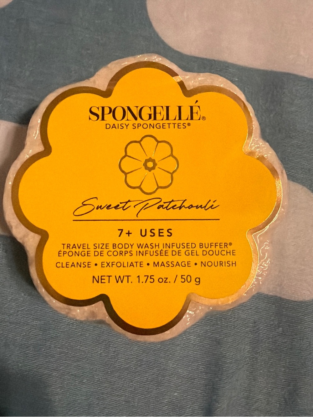 Spongellé Yellow Daisy Body Wash Sponge - Sweet Patchouli